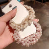 Pearl Handmade Geometric Dualpurpose Hair Ring Bracelet And Head Rope For Women
