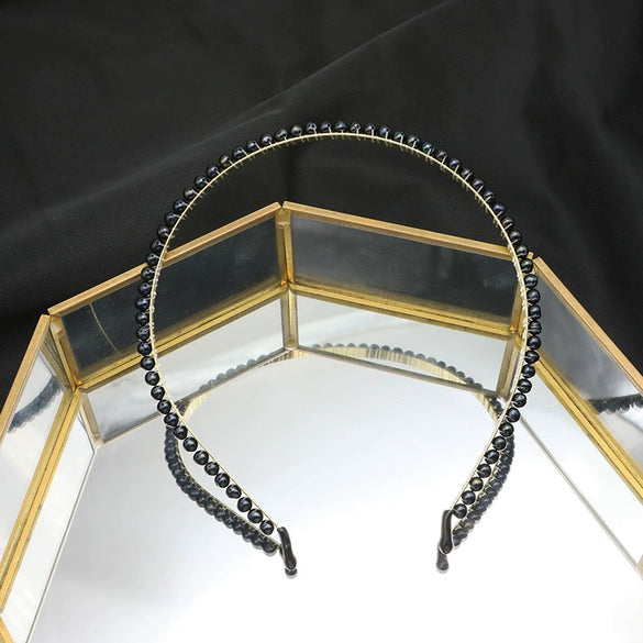 Pearl Handmade Geometric Hair Hoop Electroplated Women's Hair Accessories