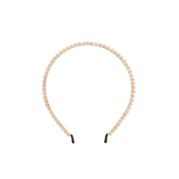 Pearl Handmade Geometric Hair Hoop Electroplated Women's Hair Accessories