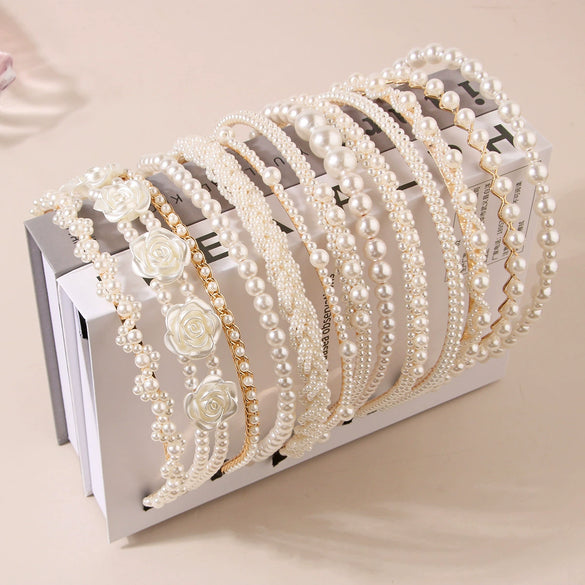 Pearl Handmade Geometric Women's Summer Headband Jewelry