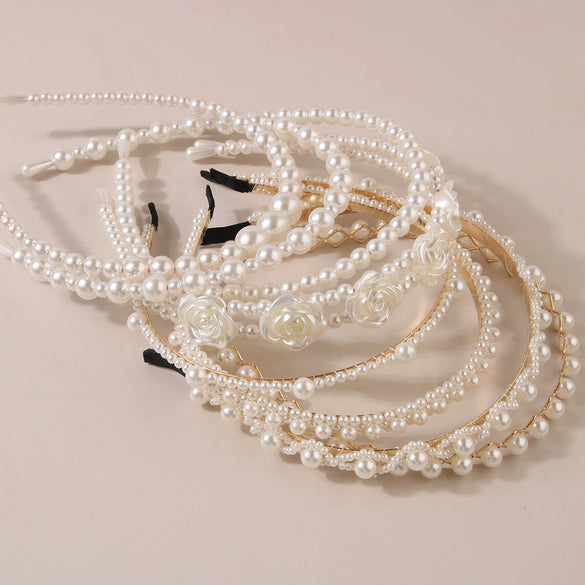 Pearl Handmade Geometric Women's Summer Headband Jewelry