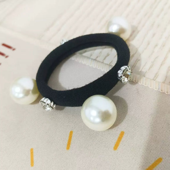 Pearl Handmade High Elastic Hair Rope Headwear For Women