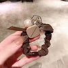 Pearl Handmade Large Intestine Hair Ring High Elastic Hair Accessories Bow Fabric Hair Rope