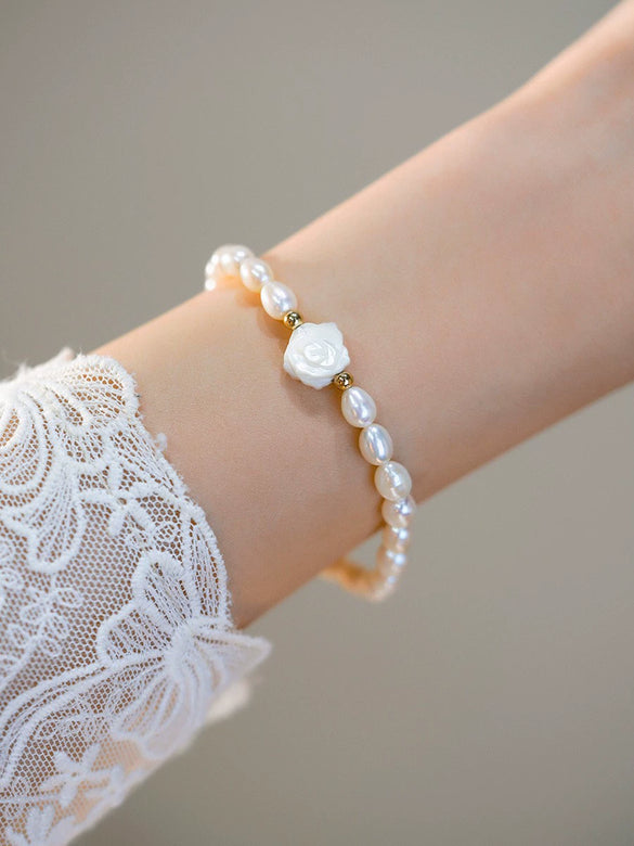 Pearl Heart Shape Bracelet For Girls