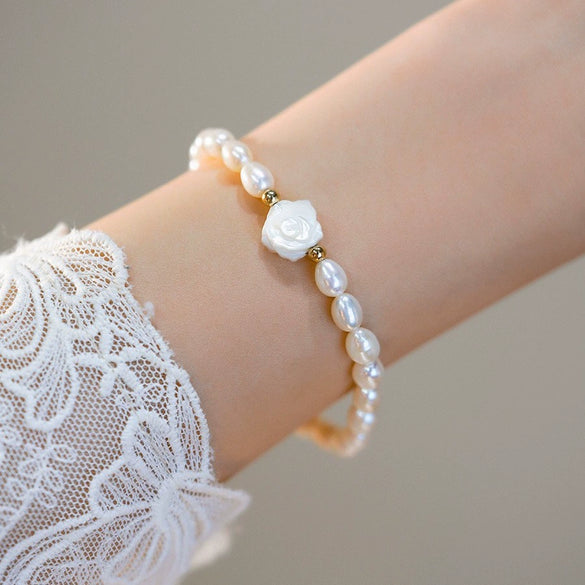 Pearl Heart Shape Bracelet For Girls
