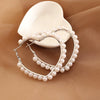 Pearl Heart Shaped Earrings Creative Exaggerated Design For Female