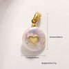 Pearl Heartshaped Pendant Jewelry Accessories Copper Electroplating Baroque Sweet Style
