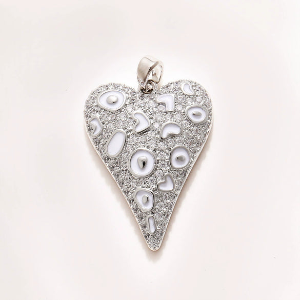 Pearl Heartshaped Pendant Jewelry Accessories Copper Electroplating Baroque Sweet Style