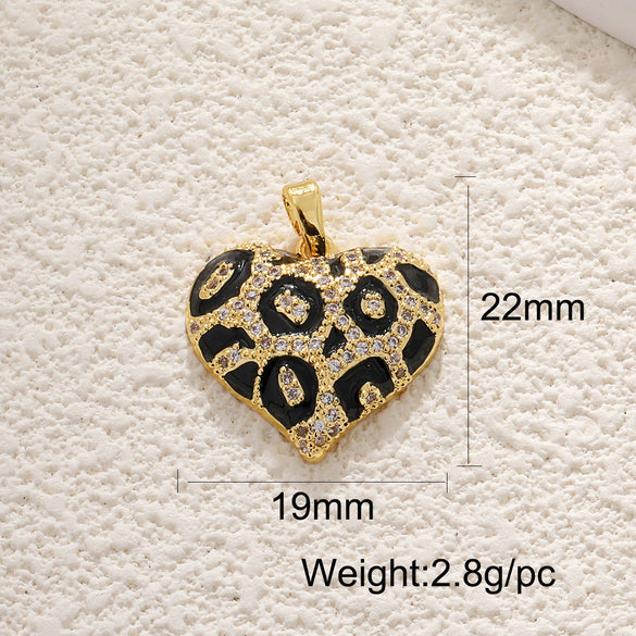 Pearl Heartshaped Pendant Jewelry Accessories Copper Electroplating Baroque Sweet Style