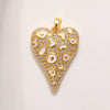 Pearl Heartshaped Pendant Jewelry Accessories Copper Electroplating Baroque Sweet Style