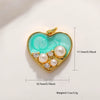 Pearl Heartshaped Pendant Jewelry Accessories Copper Electroplating Baroque Sweet Style