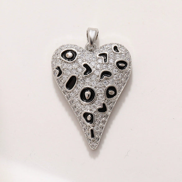 Pearl Heartshaped Pendant Jewelry Accessories Copper Electroplating Baroque Sweet Style