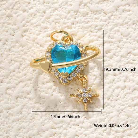 Pearl Heartshaped Pendant Jewelry Accessories Copper Electroplating Baroque Sweet Style