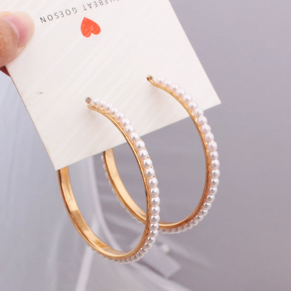 Pearl Heartshaped Retro Earrings For Women