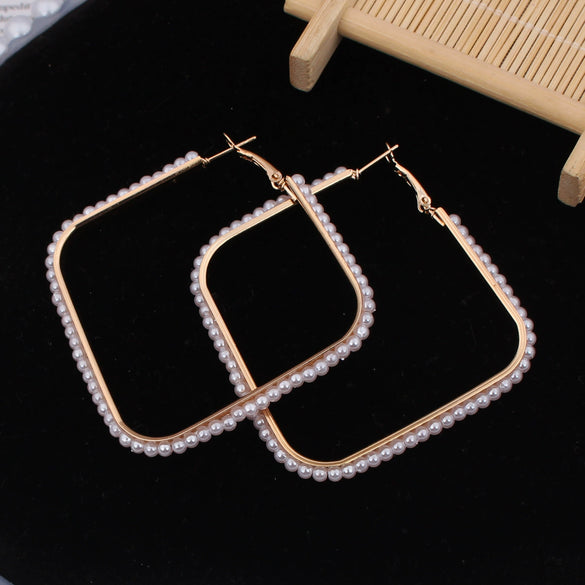 Pearl Heartshaped Retro Earrings For Women