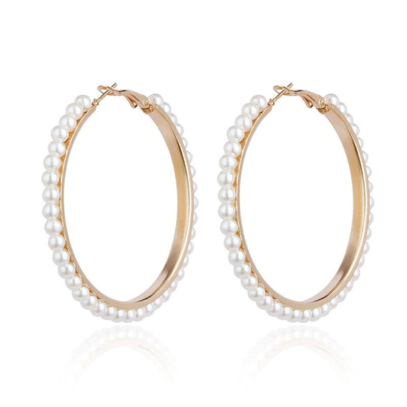 Pearl Heartshaped Retro Earrings For Women