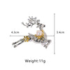 Pearl Inlaid Fawn Brooch Freshwater Pearls And Zircon Unisex Fashion Accessories