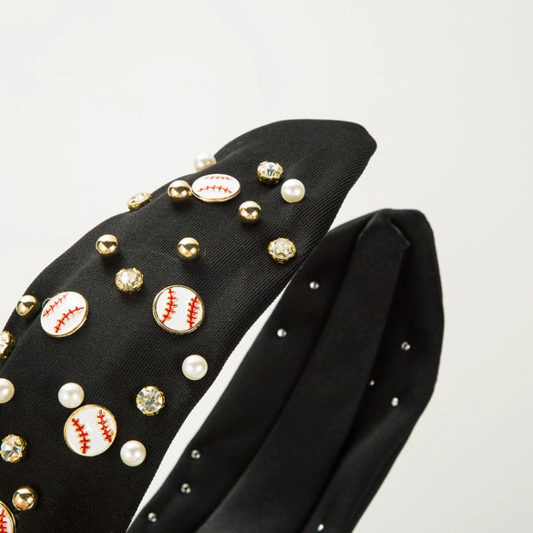Pearl Inlay Widebrimmed Fabric Women's Hairband