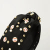 Pearl Inlay Widebrimmed Fabric Women's Hairband