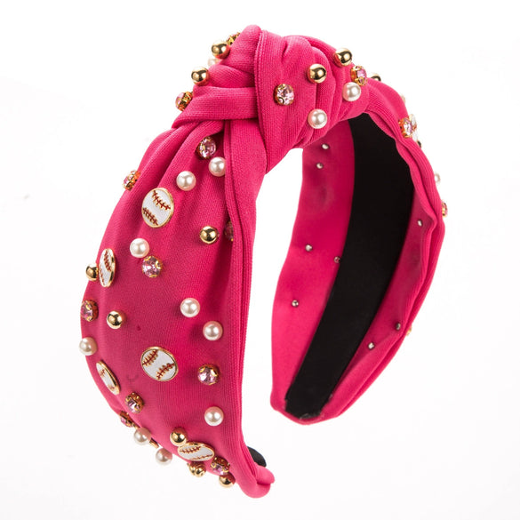 Pearl Inlay Widebrimmed Fabric Women's Hairband