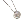 Pearl Jewelry Fishtail Baroque Natural Freshwater Pearl Pendant Cuban Necklace Copper Alien Shape