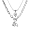 Pearl Jewelry Set Mixed Materials Heart Water Drop Bell Pattern Highend Style Set With Diamonds