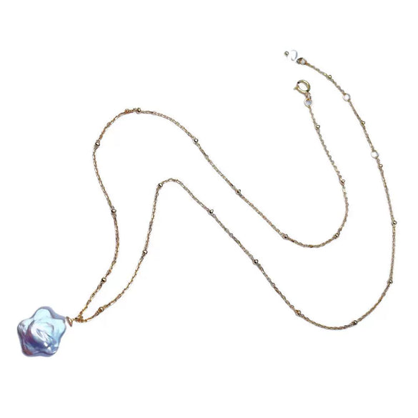 Pearl Jewelry Set Sterling Silver Freshwater Real Pearl Colorful Baroque Necklace Earrings