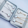 Pearl Jewelry Set Sterling Silver Freshwater Real Pearl Colorful Baroque Necklace Earrings