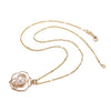 Pearl Jewelry Twopiece Set Freshwater Pearl Camellia Nearly Perfect Round Earrings And Pendant