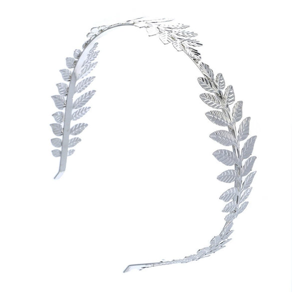 Pearl Leaf Headband Hair Accessories Baroque Electroplating For Women