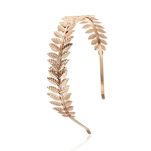 Pearl Leaf Headband Hair Accessories Baroque Electroplating For Women