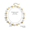 Pearl Metallic Geometric Baroque Style Electroplated Ochain Necklace For Women