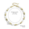 Pearl Metallic Geometric Baroque Style Electroplated Ochain Necklace For Women