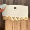 Pearl Moon Fishtail Bowknot Earrings Set Zinc Alloy Geometric Animal Zodiac Pattern Electroplated Women's