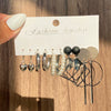 Pearl Moon Fishtail Bowknot Earrings Set Zinc Alloy Geometric Animal Zodiac Pattern Electroplated Women's