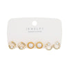 Pearl Moon Fishtail Bowknot Earrings Set Zinc Alloy Geometric Animal Zodiac Pattern Electroplated Women's