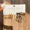 Pearl Moon Fishtail Bowknot Earrings Set Zinc Alloy Geometric Animal Zodiac Pattern Electroplated Women's