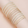 Pearl Multi Layer Bracelet Set With Geometric Styling Unisex Fashion