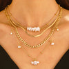 Pearl Necklace Alloy Geometric Chain Electroplating Design