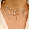 Pearl Necklace Alloy Geometric Chain Electroplating Design