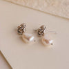 Pearl Necklace And Earrings Geometric Titanium Steel Electroplated 18K Gold Unisex Light Luxury Style