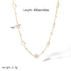 Pearl Necklace And Stainless Steel Bracelet With Star Pattern And Titanium Steel Pendant Electroplating Process For Women
