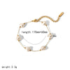 Pearl Necklace And Stainless Steel Bracelet With Star Pattern And Titanium Steel Pendant Electroplating Process For Women