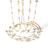 Pearl Necklace And Stainless Steel Bracelet With Star Pattern And Titanium Steel Pendant Electroplating Process For Women