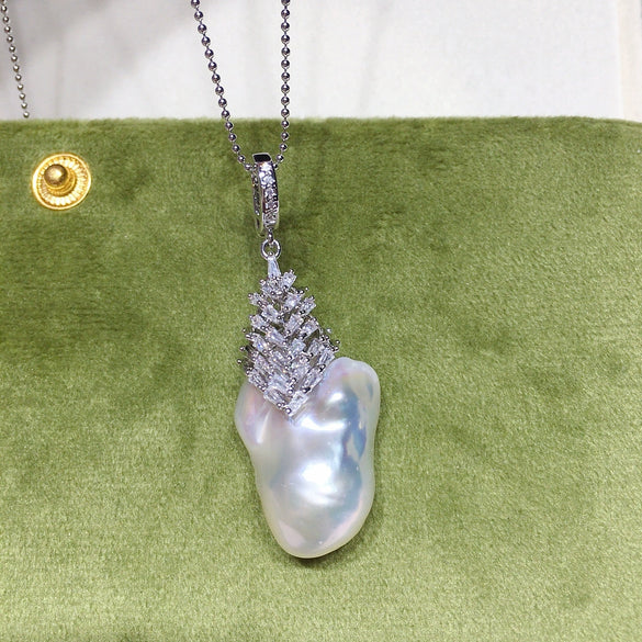 Pearl Necklace Baroque Style Natural Freshwater Pearl Pendant With Copper Accessories And Alien Shaped Pearl