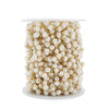 Pearl Necklace Chain With 18K Gold Stainless Steel Clip And Electroplating Treatment