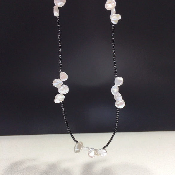 Pearl Necklace Copper Material Freshwater Pearl Alien Shape Fashion Ol Minimalist Style