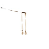 Pearl Necklace Earrings Sweater Chain Copper 18K Gold Plated Geometric Style Unisex