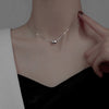 Pearl Necklace For Women Highend Light Luxury Heart Pendant Alloy Electroplating Design