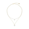 Pearl Necklace For Women Highend Light Luxury Heart Pendant Alloy Electroplating Design